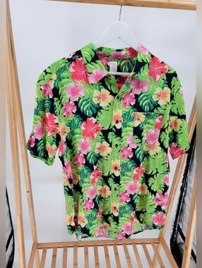 NWT Gymboree Men's Aloha Tropical Button Up Shirt LG